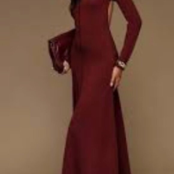 Reformation Livia Regenerative MerinoSweater Maxi  Dress in Chianti size S - Picture 2 of 7